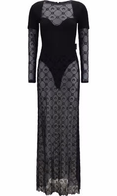 Black Polyamide Casual Dress