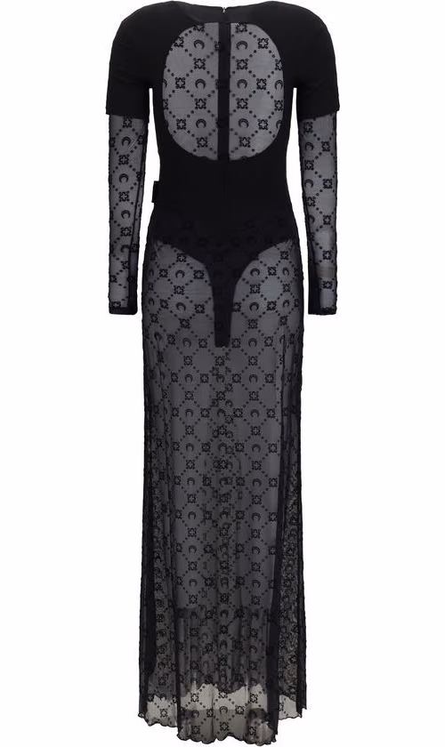 Marine Serre Black Polyamide Casual Dress