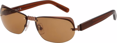 Brown Metal Sunglasses