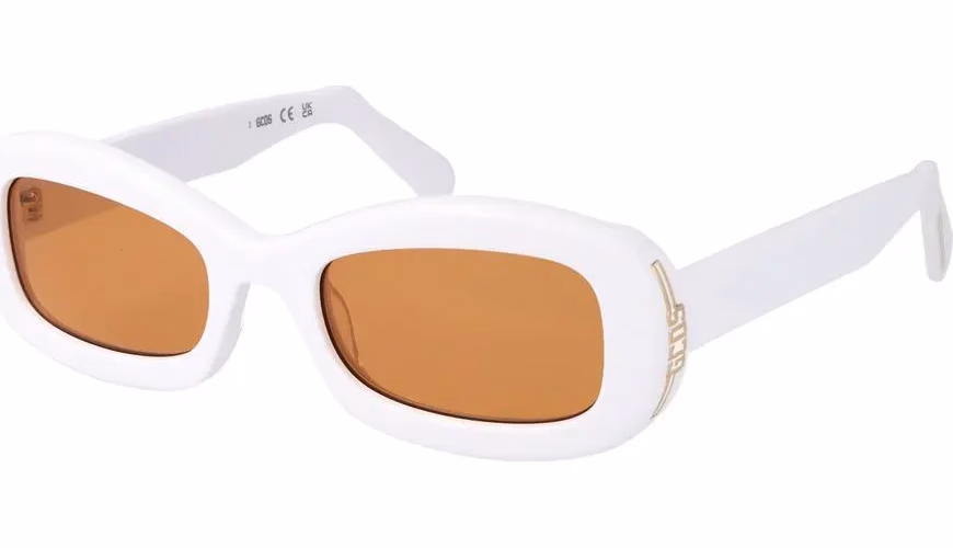 GCDS White Plastic Sunglasses
