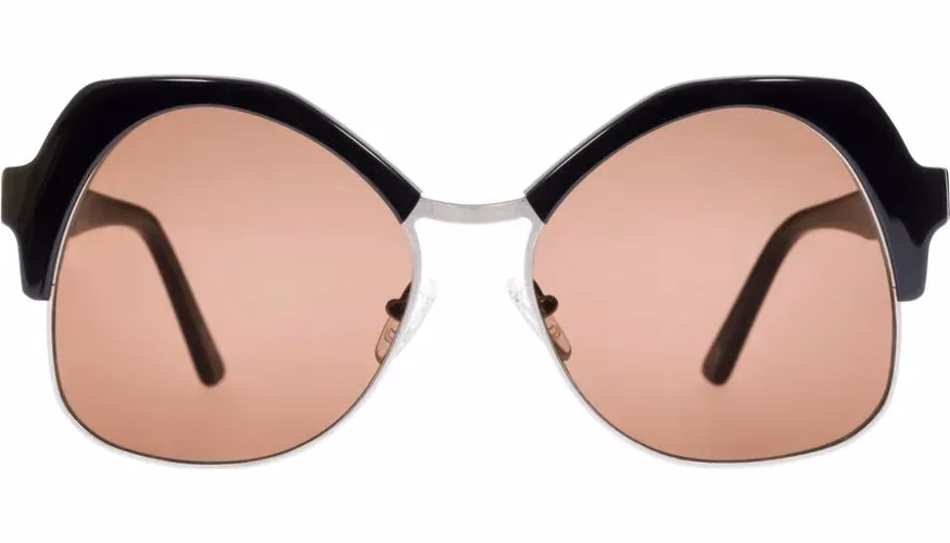 Andy Wolf Black Metal & Plastic Sunglasses