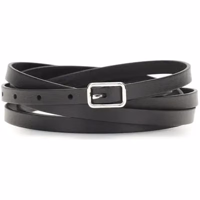 Black Calf Leather Bos Taurus Belt