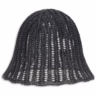 Black Polyamide Bucket Hat
