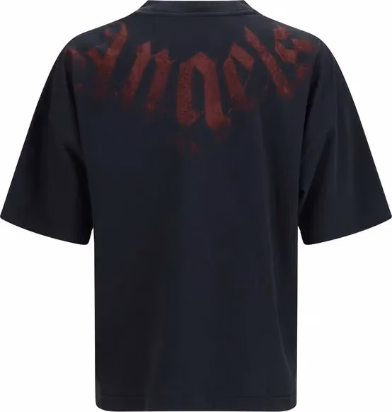 Palm Angels Black Cotton T-Shirt