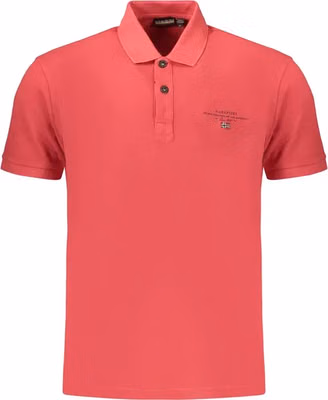 Red Cotton Men's Polo Shirt