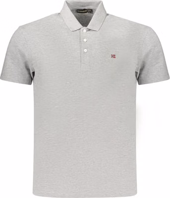 Gray Cotton Men's Polo Shirt