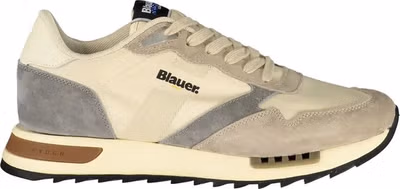 Beige Polyester Mens Sneaker