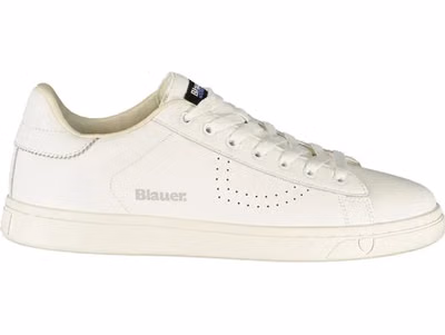 White Polyurethane Men's Sneaker