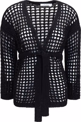 Black Cotton Cardigan