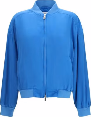 Blue Silk Bomber