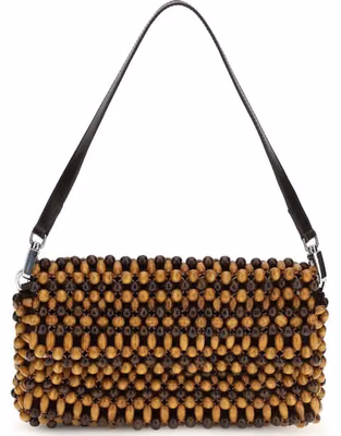 Brown Wood Shoulder Bag