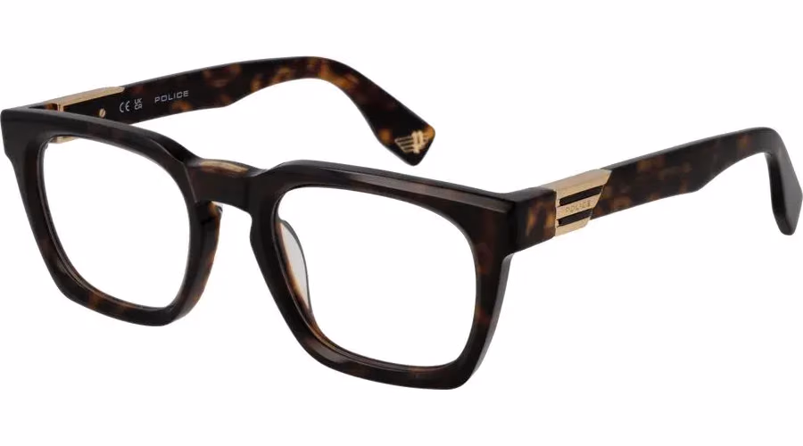 Police Brown Cellulose Acetate Glasses (Frames)