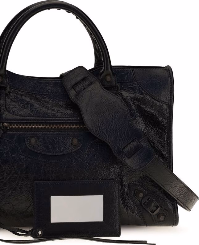 Balenciaga Black Lamb Ovis Aries Aries Shoulder Bag