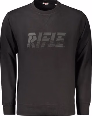 Black Cotton Men's Sweatshirt