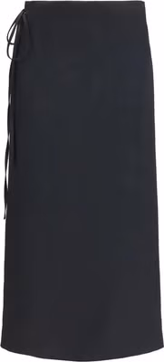 Black Viscose Long Skirt
