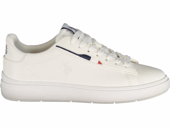U.S. POLO ASSN. White Polyester Women's Sneaker