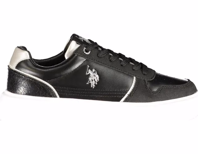 U.S. POLO ASSN. Black Polyurethane Women's Sneaker