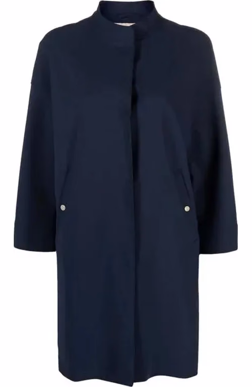 Herno Blue Elastane Coat