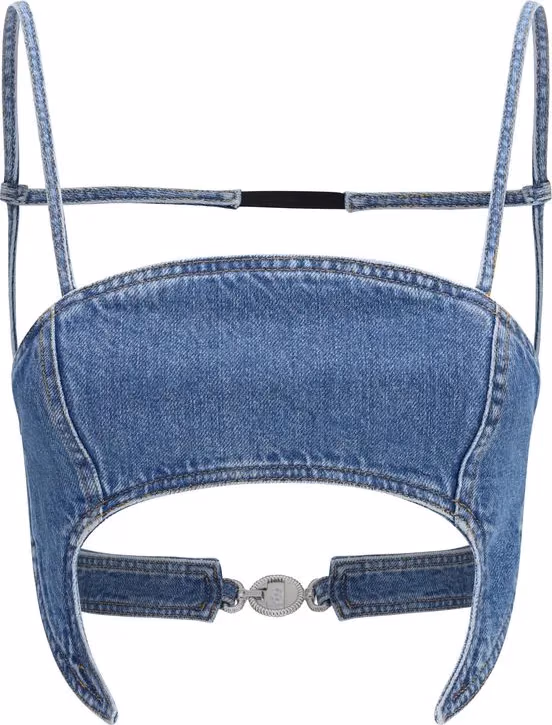 Marine Serre Blue Denim Shirt