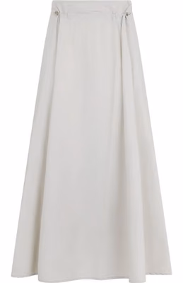 Gray Elastane Long Skirt