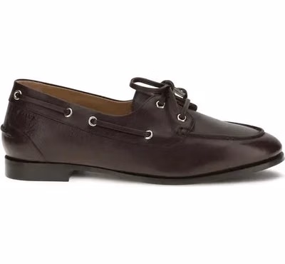 Brown Calf Leather Bos Taurus Slip-On Loafers