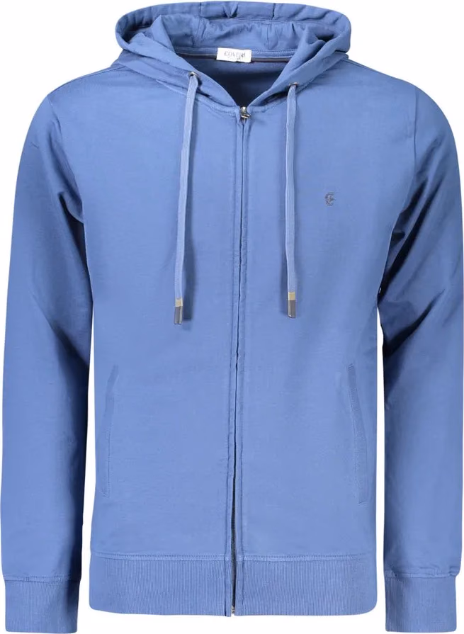 Coveri Moving Blue Cotton Mens Sweatshirt