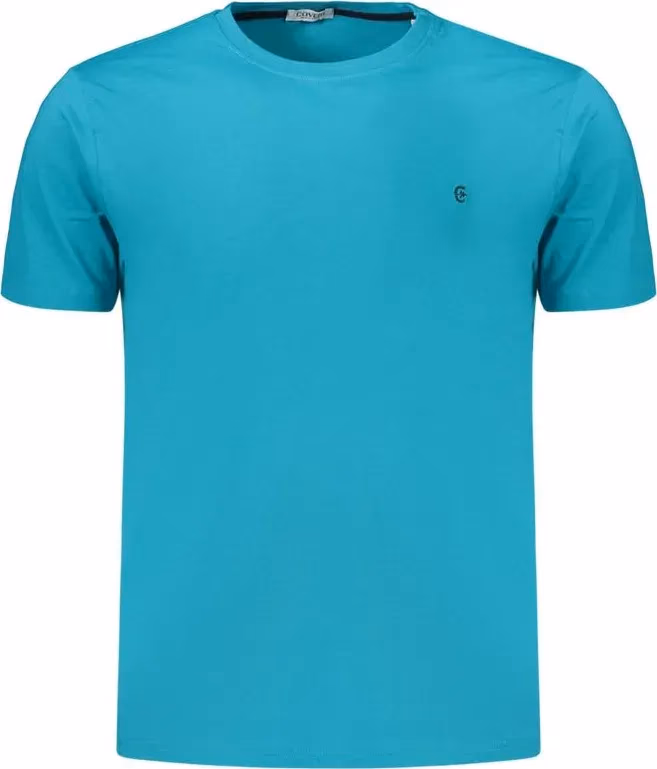 Coveri Moving Azzurro Cotton Men's T-Shirt