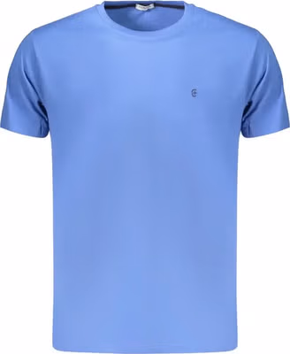 Blue Cotton Men's T-Shirt