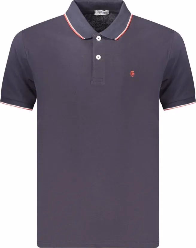 Coveri Moving Blue Cotton Men's Polo