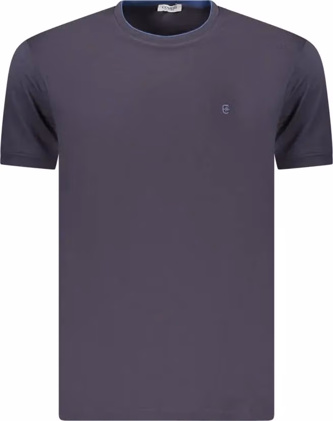 Coveri Moving Blue Cotton Men's T-Shirt