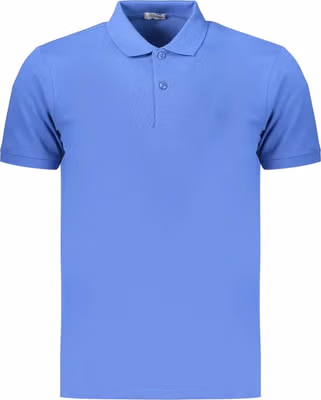 Blue Cotton Men's Polo Shirt