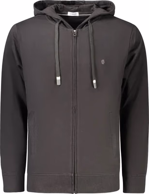 Black Cotton Mens Sweatshirt