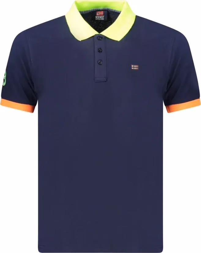 Norway 1963 Blue Cotton Men's Polo Shirt
