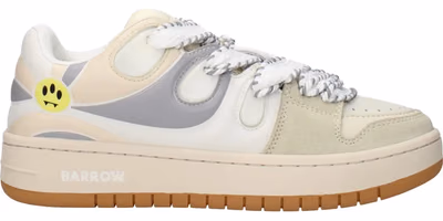 Beige Leather Low Top Sneakers