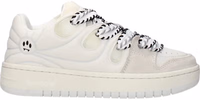White Leather Low Top Sneakers