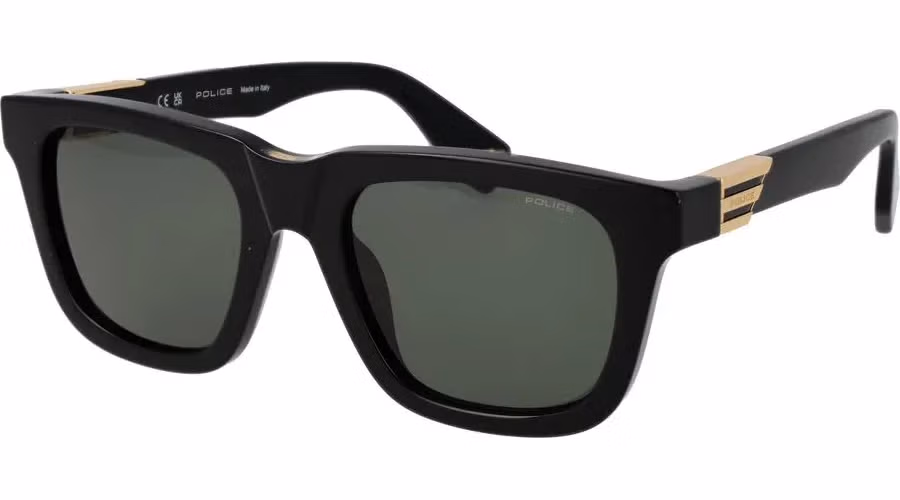Police Black Cellulose Acetate Sunglasses
