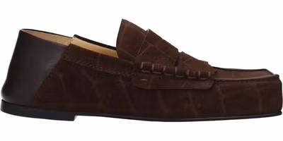 Brown Leather Slip-On Loafers