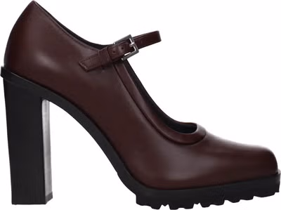 Brown Leather High Heel Pumps