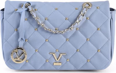 Blue Leather Shoulder Bag