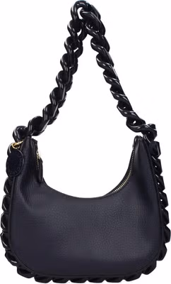Blue Leather Shoulder Bag