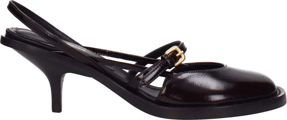 Dries Van Noten Brown Leather Platform Sandals