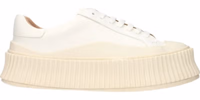 White Leather Platform Sneakers