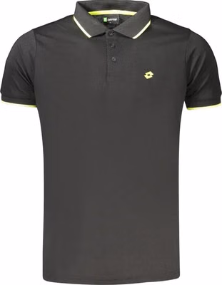 Black Polyester Men's Polo Shirt