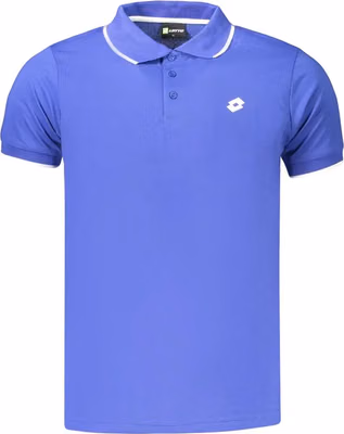 Blue Polyester Men's Polo Shirt