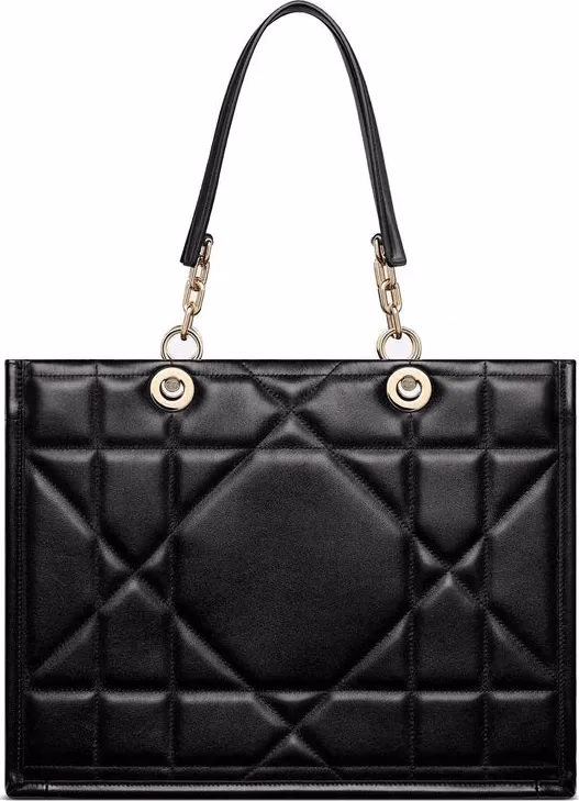 Dior Black Leather Tote Bag