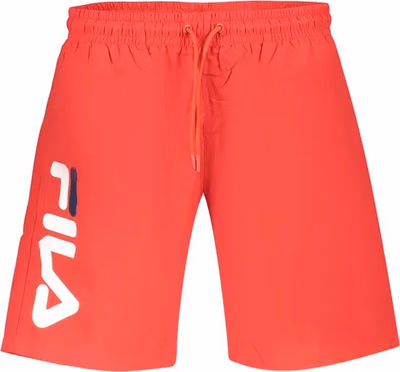 Rosso Poliestere Uomo Swim Shorts