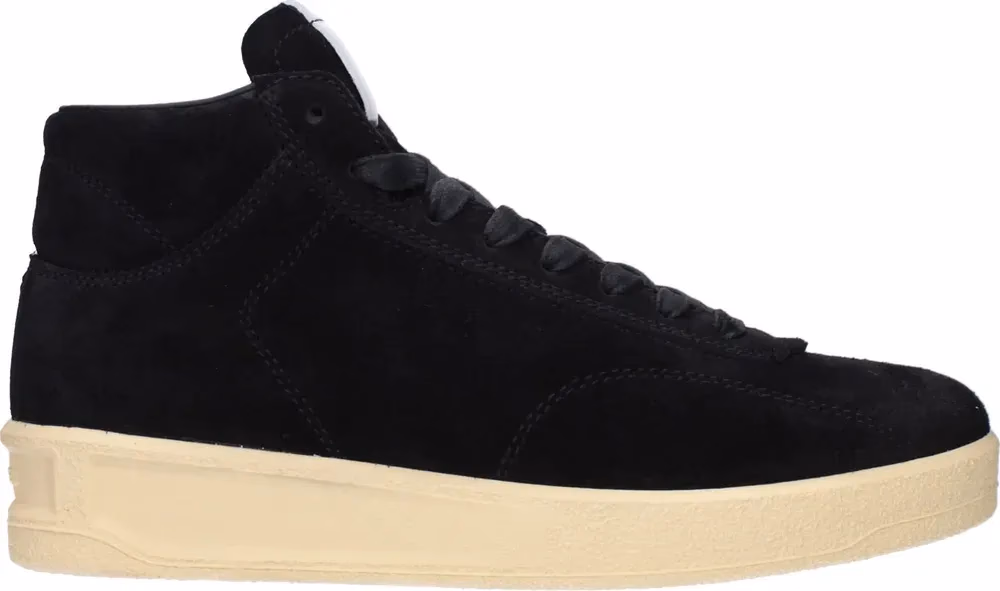 Jil Sander Black Leather High Top Sneakers
