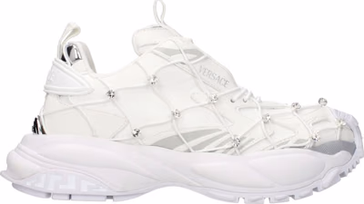 White Fabric Sneakers