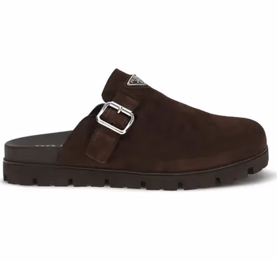 Brown Calf Leather Bos Taurus Mules