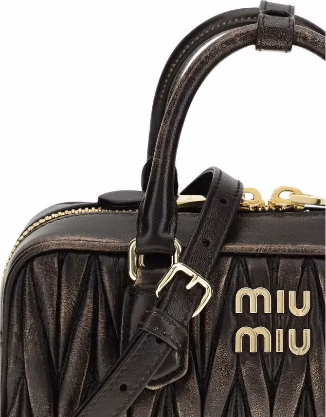 Miu Miu Brown Lamb Ovis Aries Aries Handbag